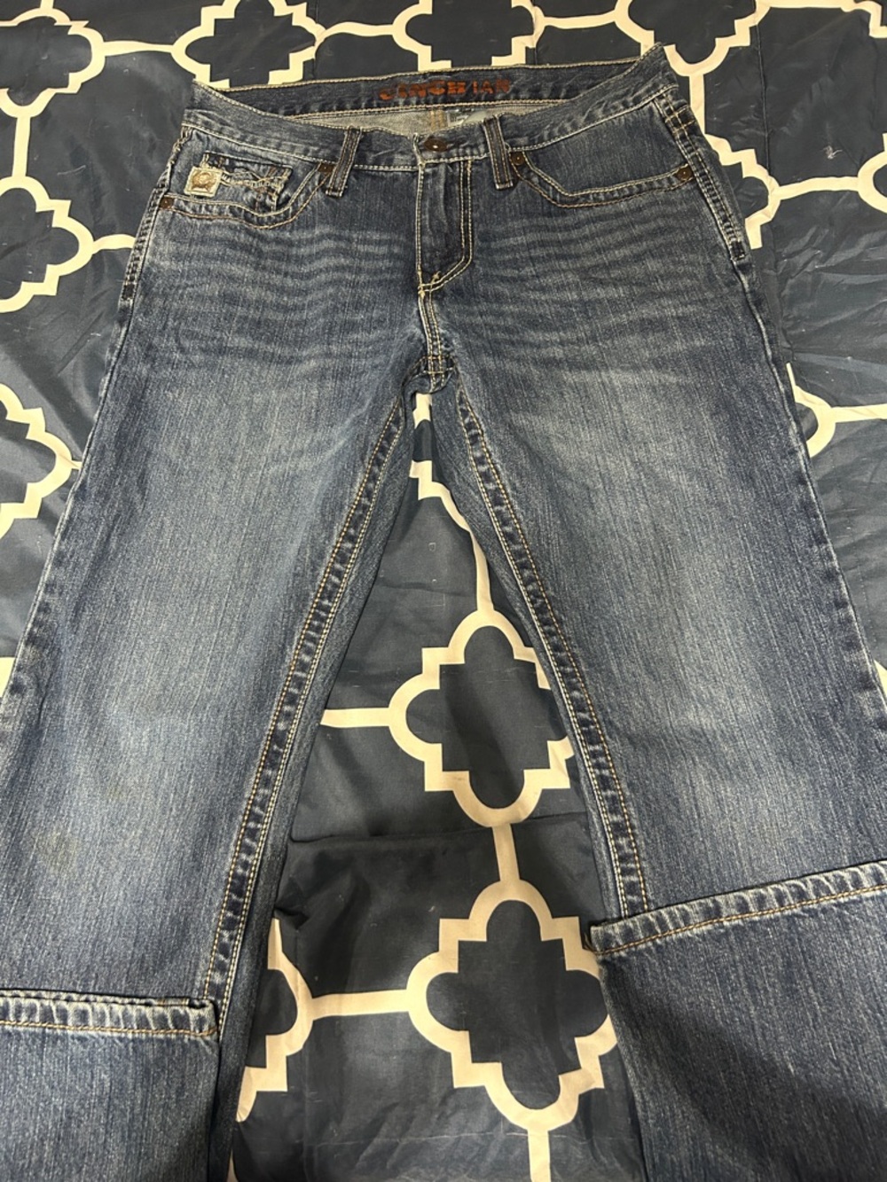 Men's Cinch IAN Classic Washed Blue Jeans - Mid Wash Denim 31x30